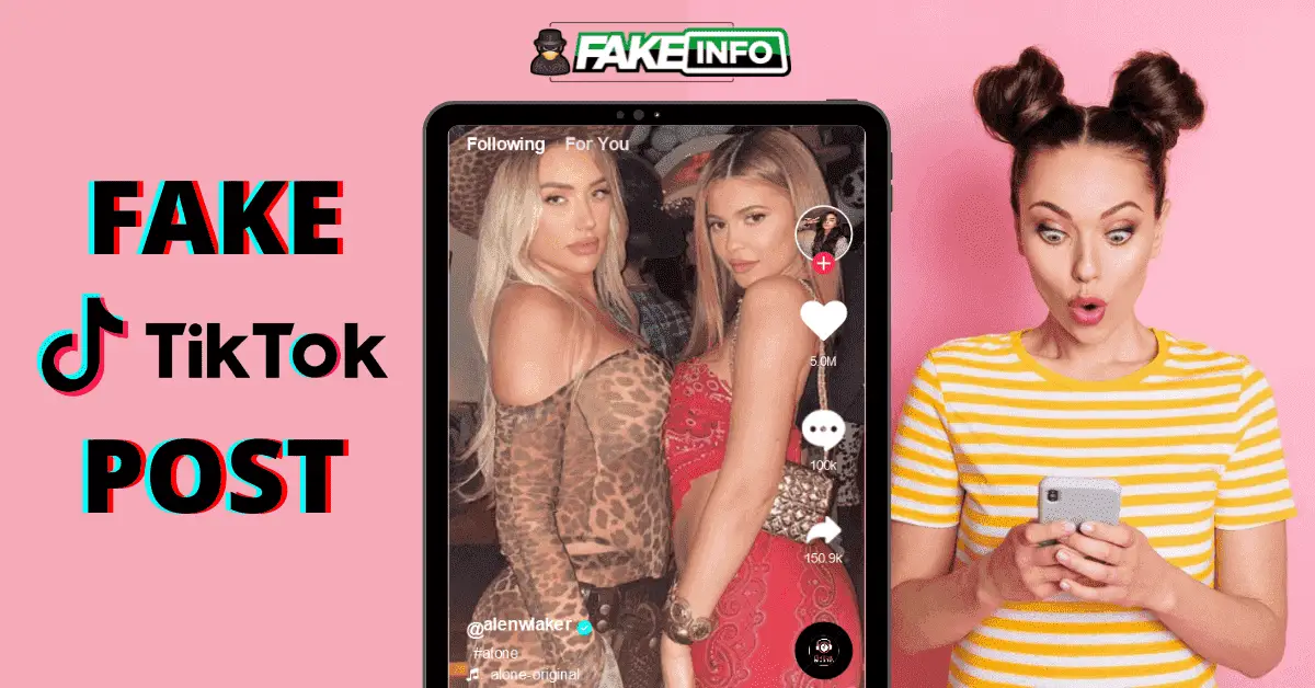 fake tiktok page template