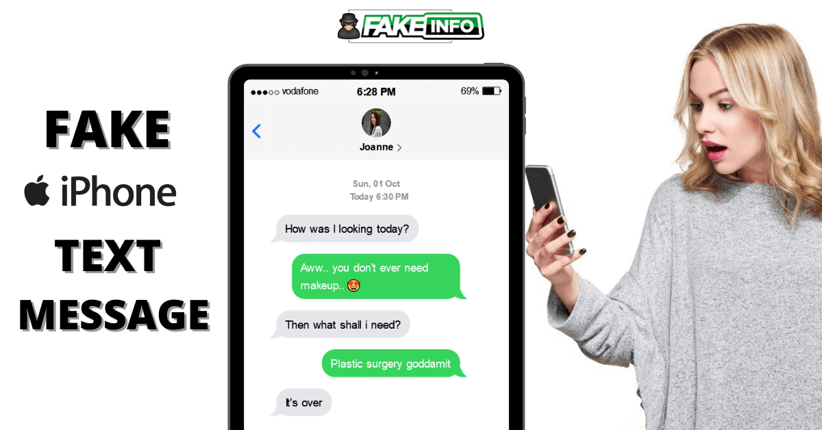 Fake iPhone Text Message Generator