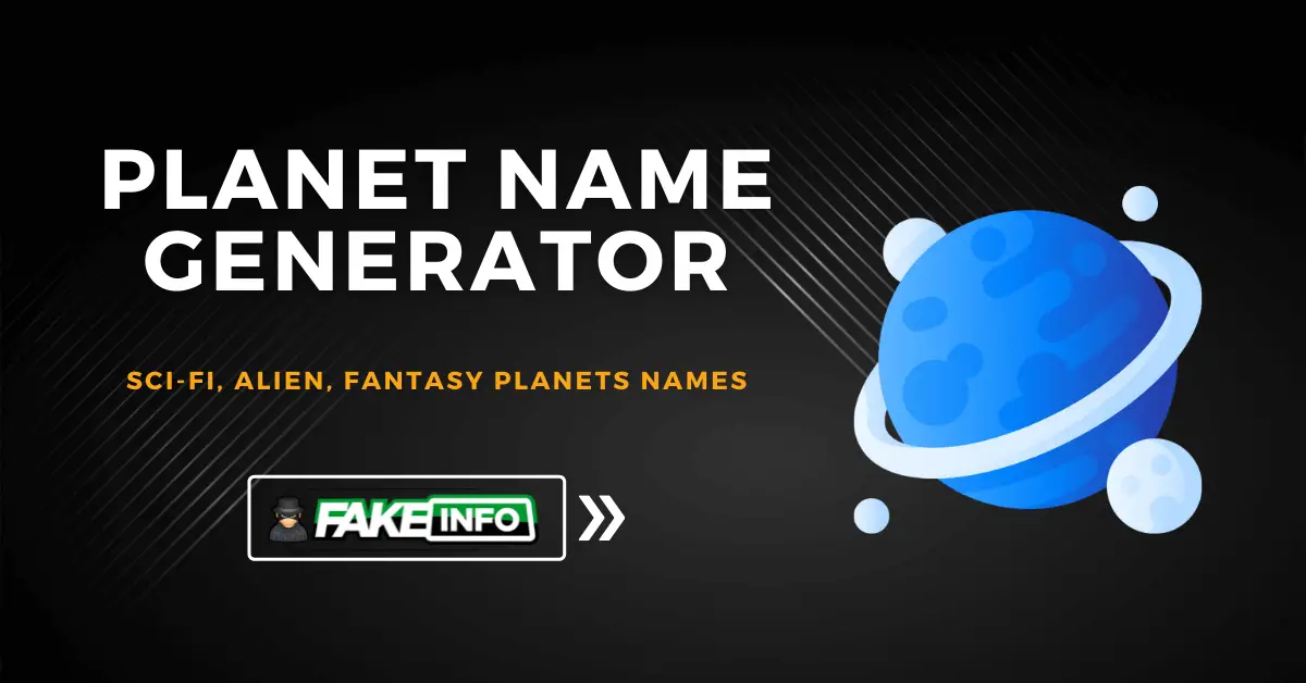 Planet Name Generator 